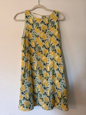 Abercrombie & Fitch Yellow Lemon Print Mini Dress